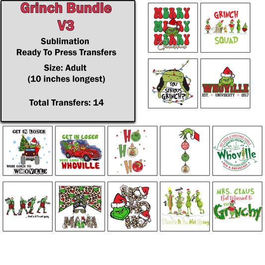 Grinch Transfer Bundle 3
