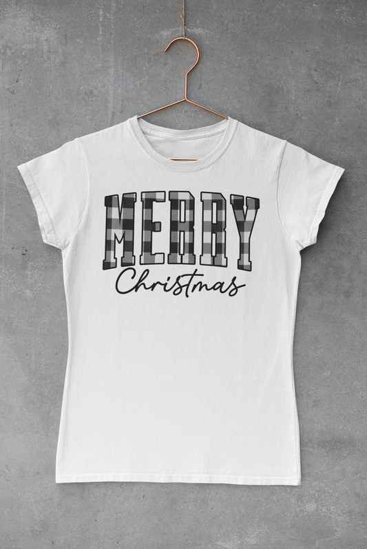 Merry Christmas Plaid Transfer