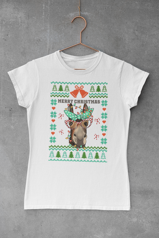 Donkey Merry Christmas Transfer
