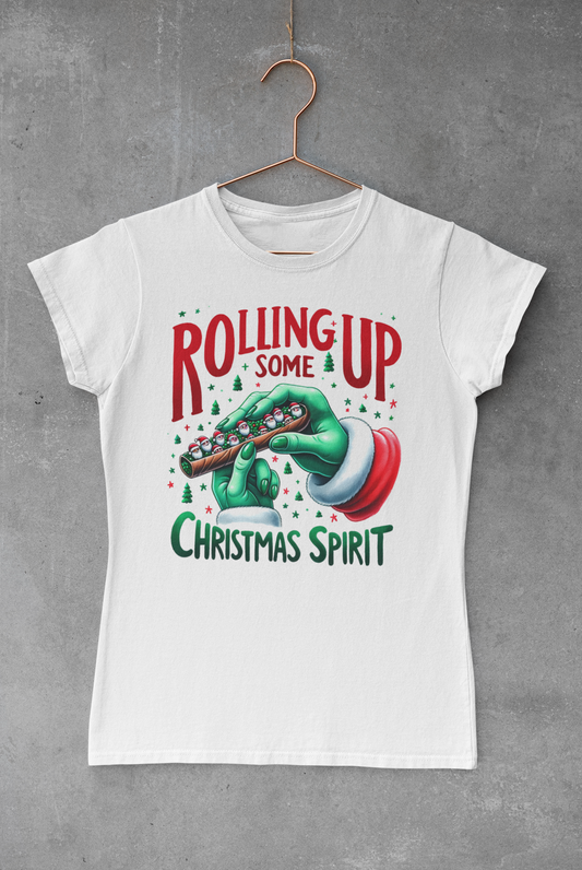 Rolling Up Christmas Spirit Transfer