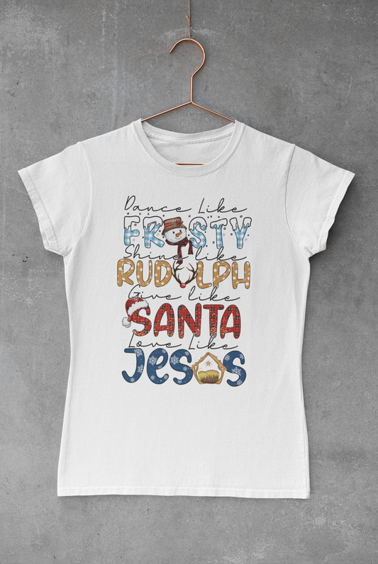 Frosty, Rudolph, Santa, Jesus Transfer