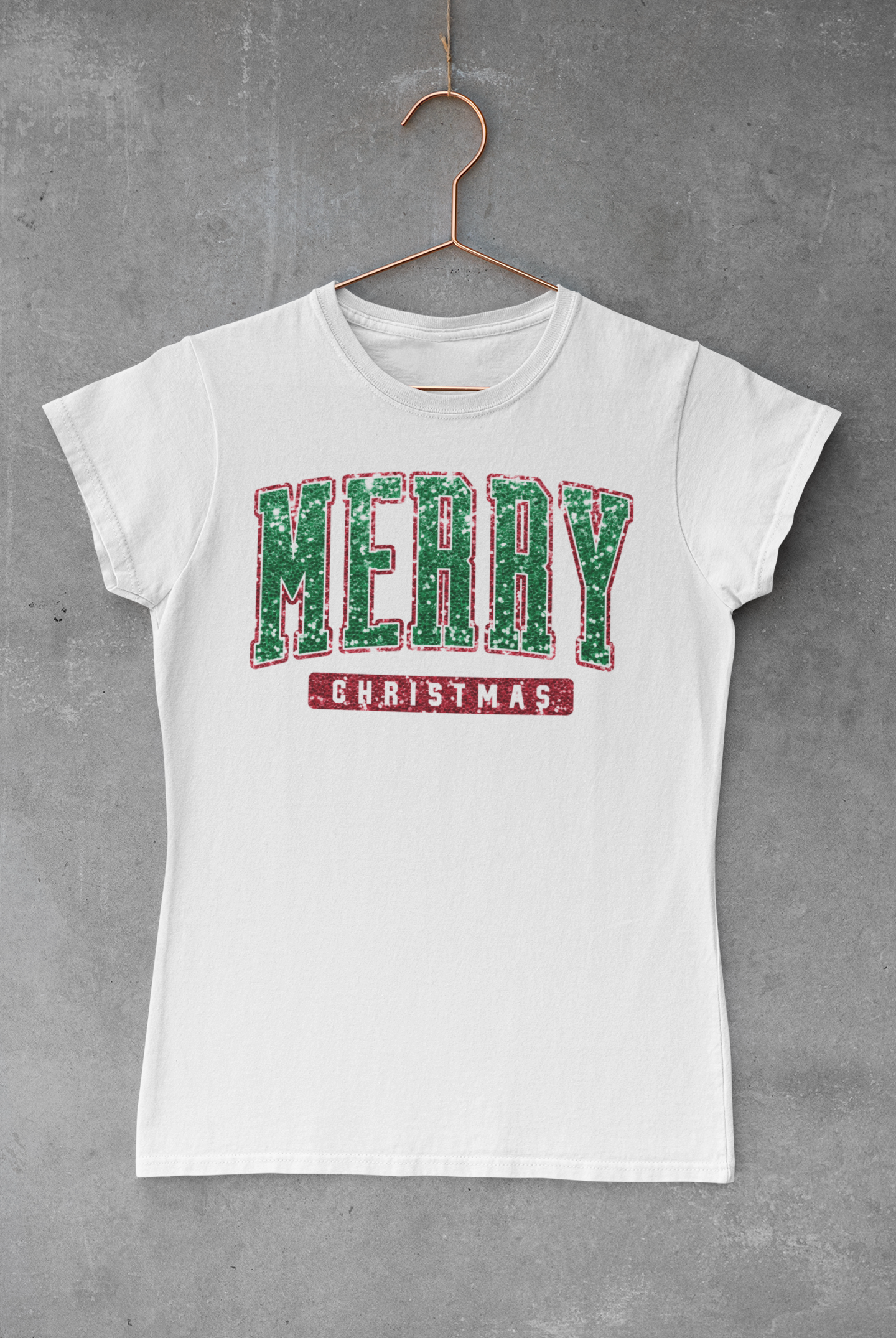 Green & Red Merry Christmas Transfer
