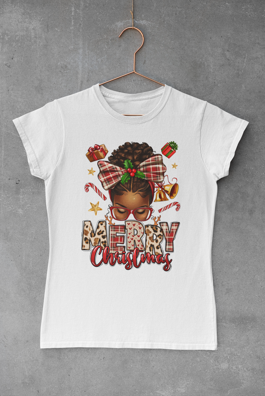Cute Girl Merry Christmas Transfer