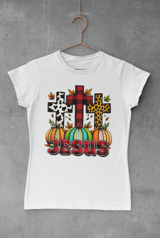 Jesus Pumpkins & Crosses Transfer