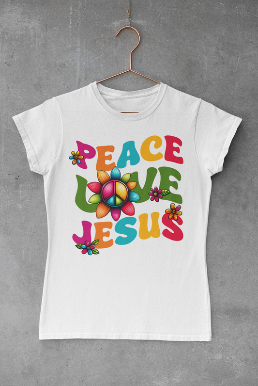 Floral Peace Love Jesus Transfer
