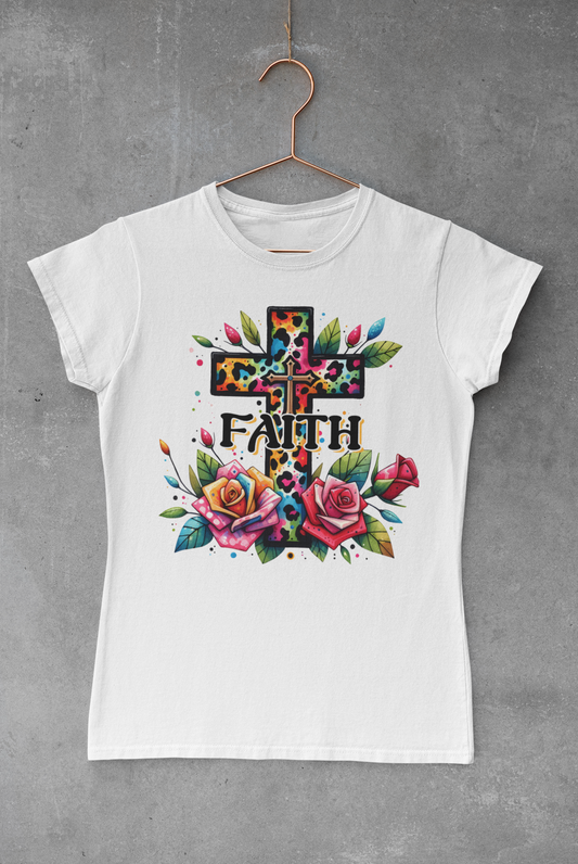 Faith Leopard Cross Transfer