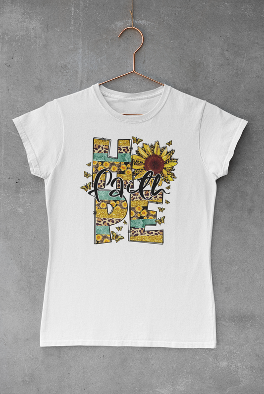 Hope Faith Sunflower Transfer