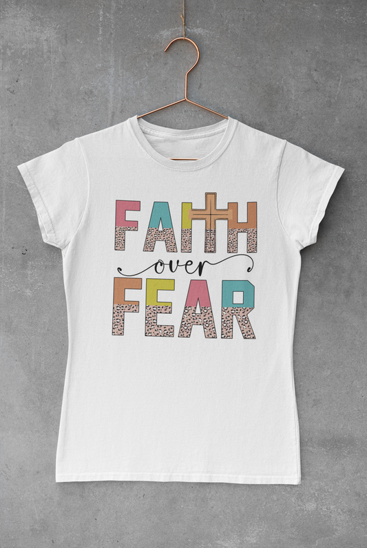Faith Over Fear Leopard Print V.2 Transfer