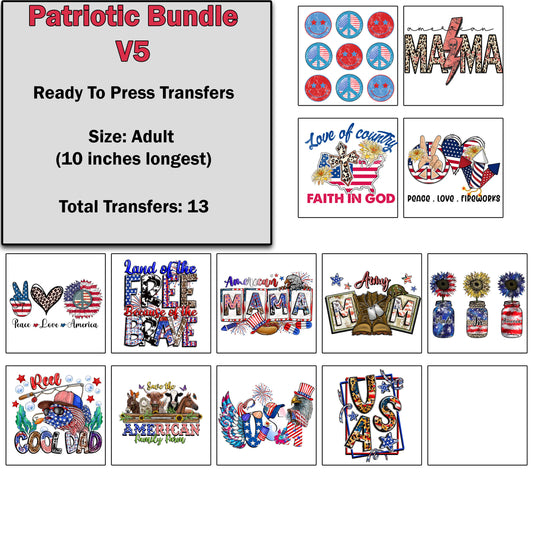 Patriotic Transfer Bundle 5
