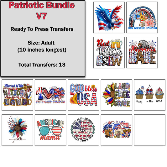 Patriotic Transfer Bundle 7