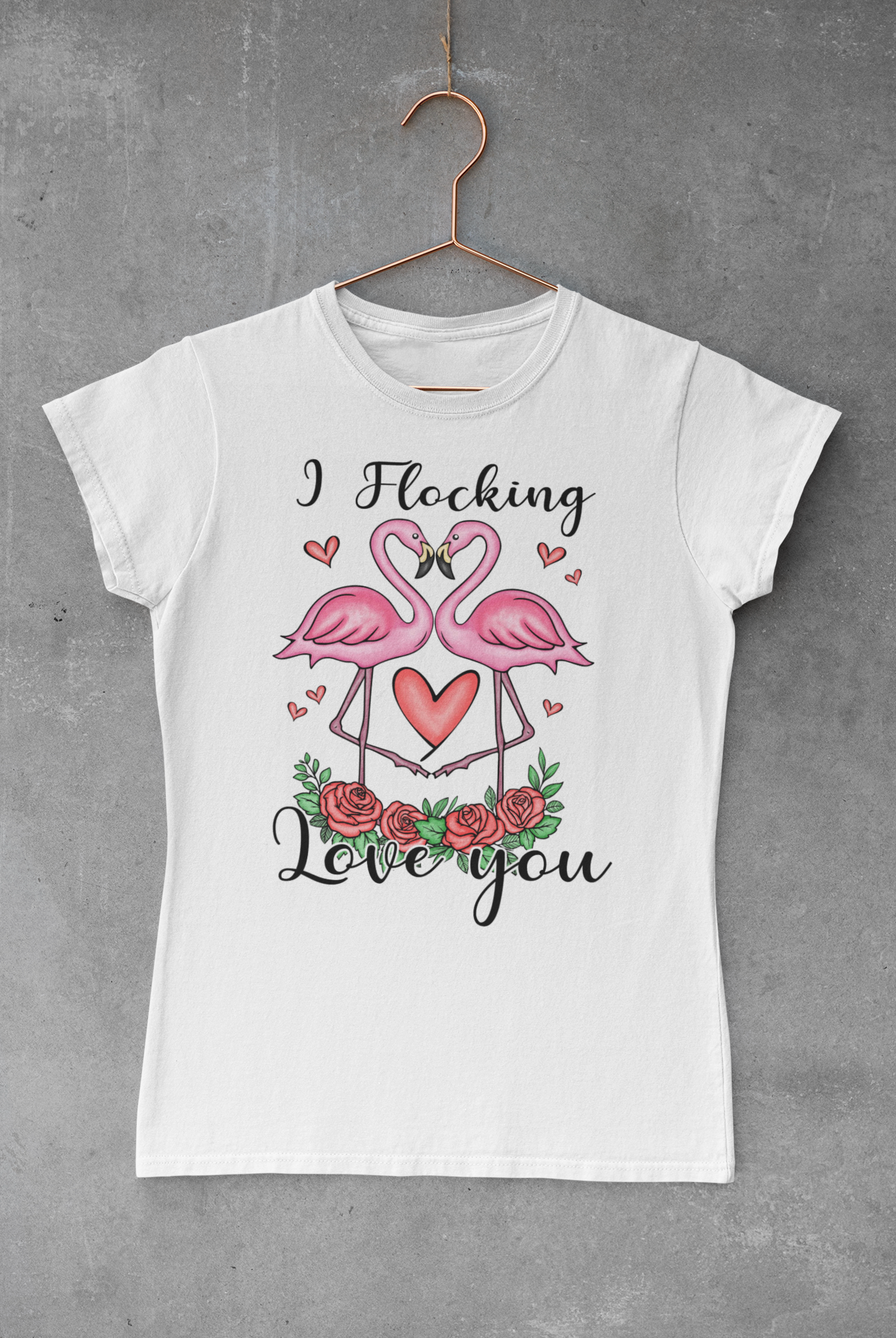 Valentine Flamingo Transfer