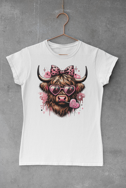 Highland Cow Valentine V.2 Transfer