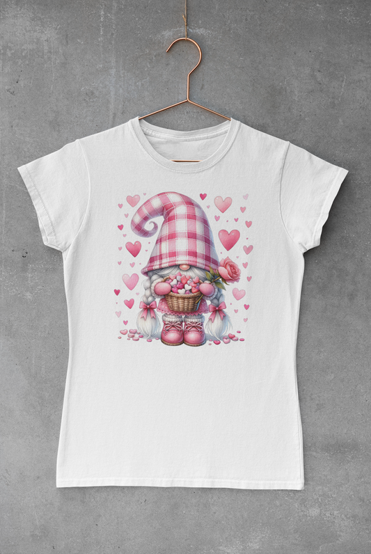 Pink Plaid Gnome Transfer