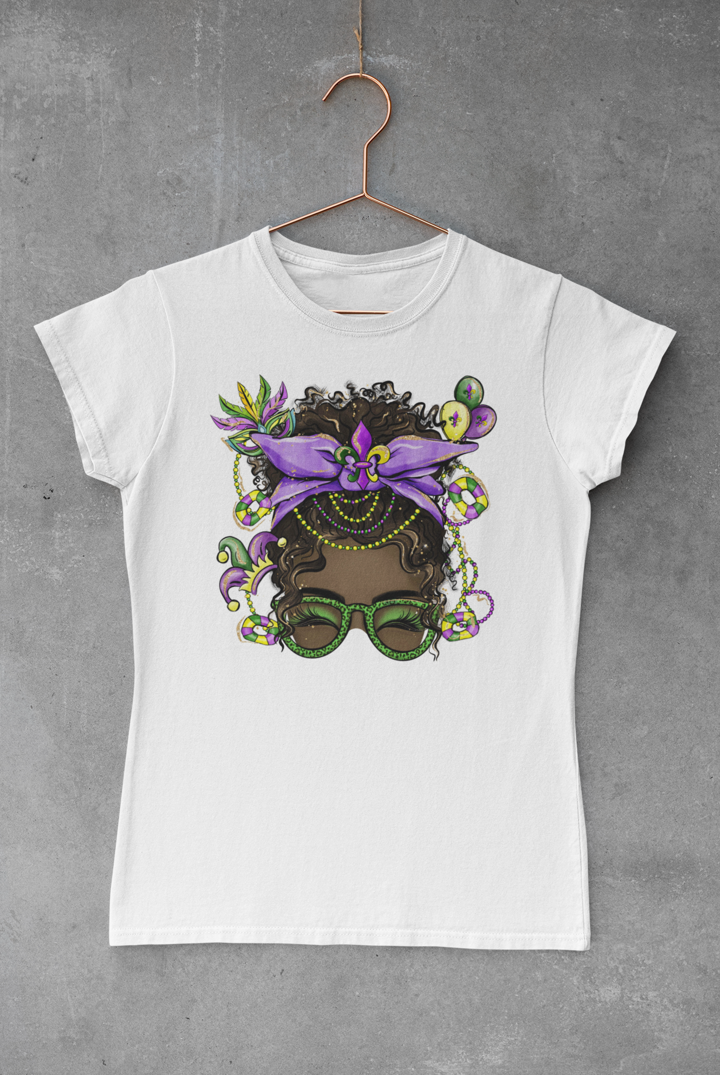 Mardi Gras Girl Transfer