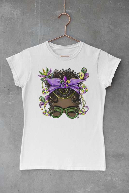 Mardi Gras Girl Transfer