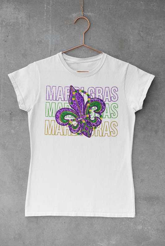 Mardi Gras Fleur-de-Lis Transfer