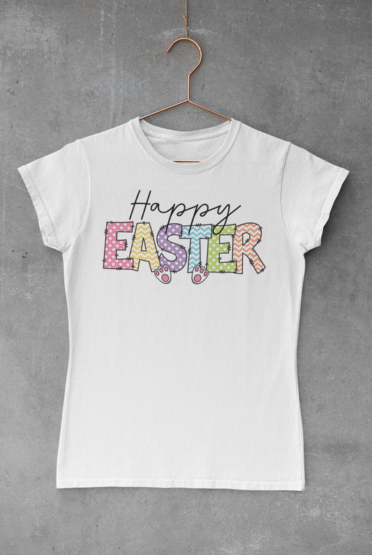 Happy Easter Polka Dots Transfer