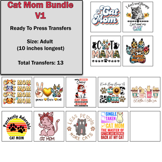 Cat Mom Transfer Bundle 1