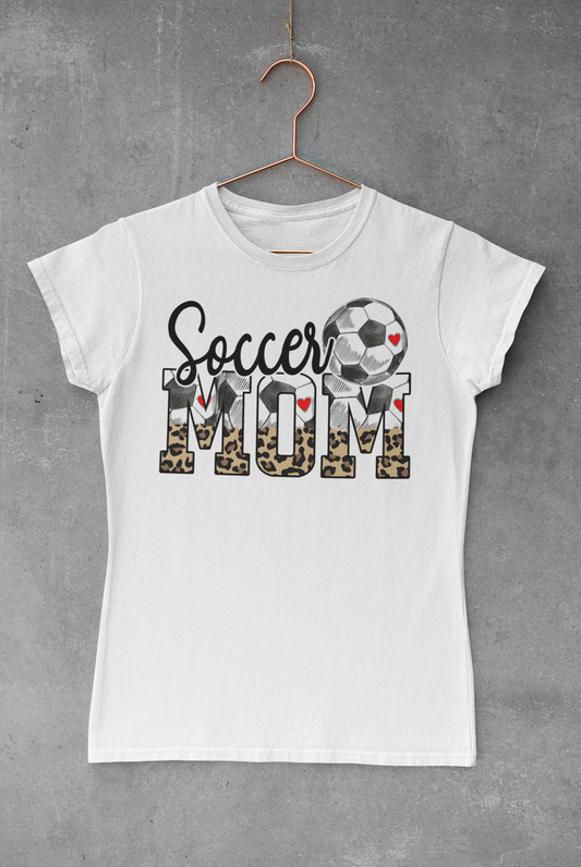 Soccer Mom Leopard Print Transfer