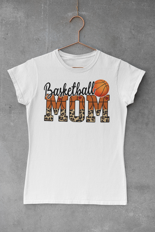 Basketball Mom Leopard Print Transfer