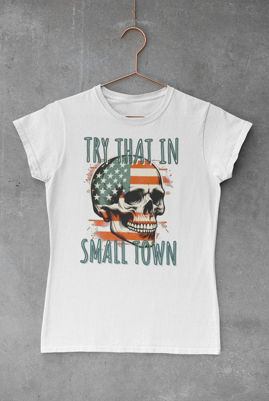 Small Town Skull Transfer