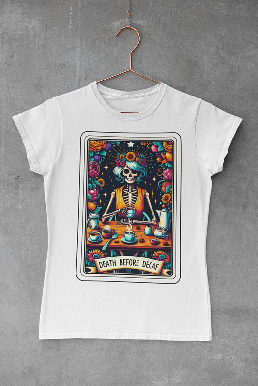 Death Before Decaf Tarot Card Transfer