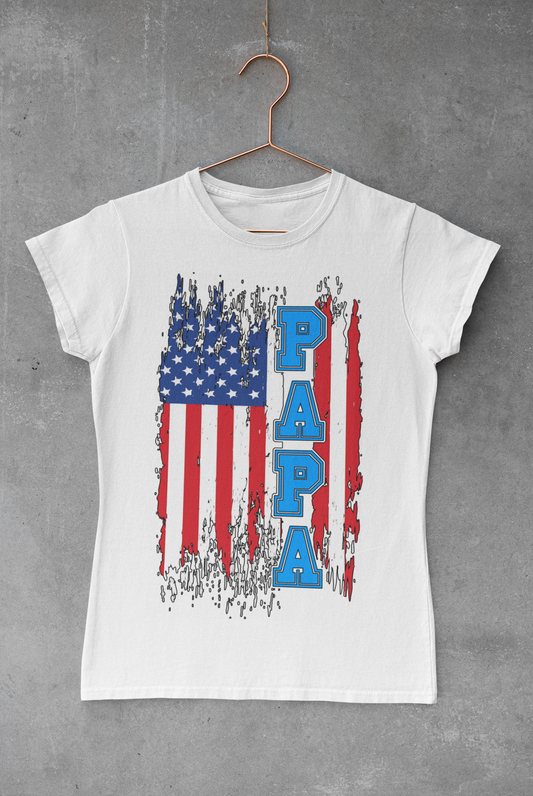 Papa American Flag Transfer