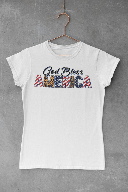 God Bless America Leopard Transfer