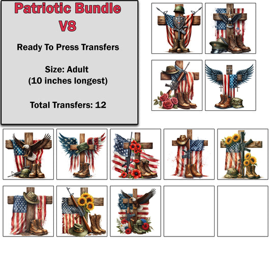Patriotic Transfer Bundle 8