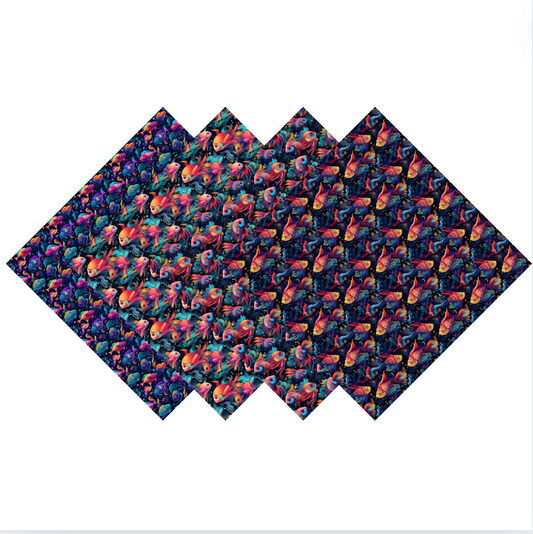 Psychedelic Fish Patterned Vinyl Pack
