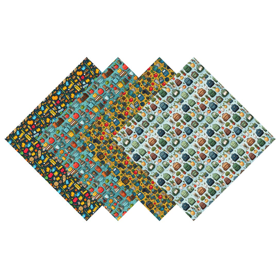 So Much School Supplies  Patterned Vinyl Pack