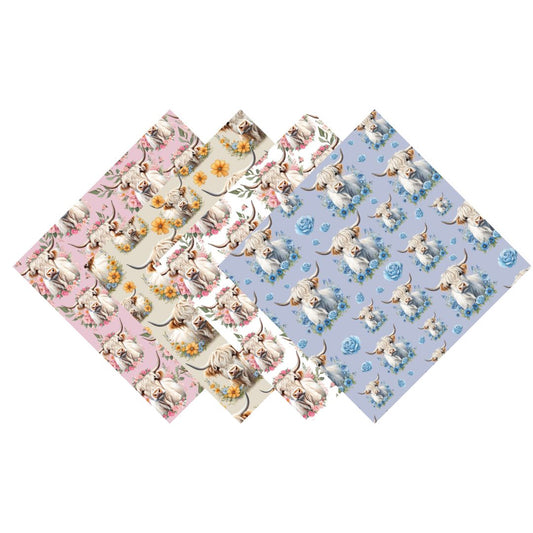 Highland Cow Patterned Vinyl Pack