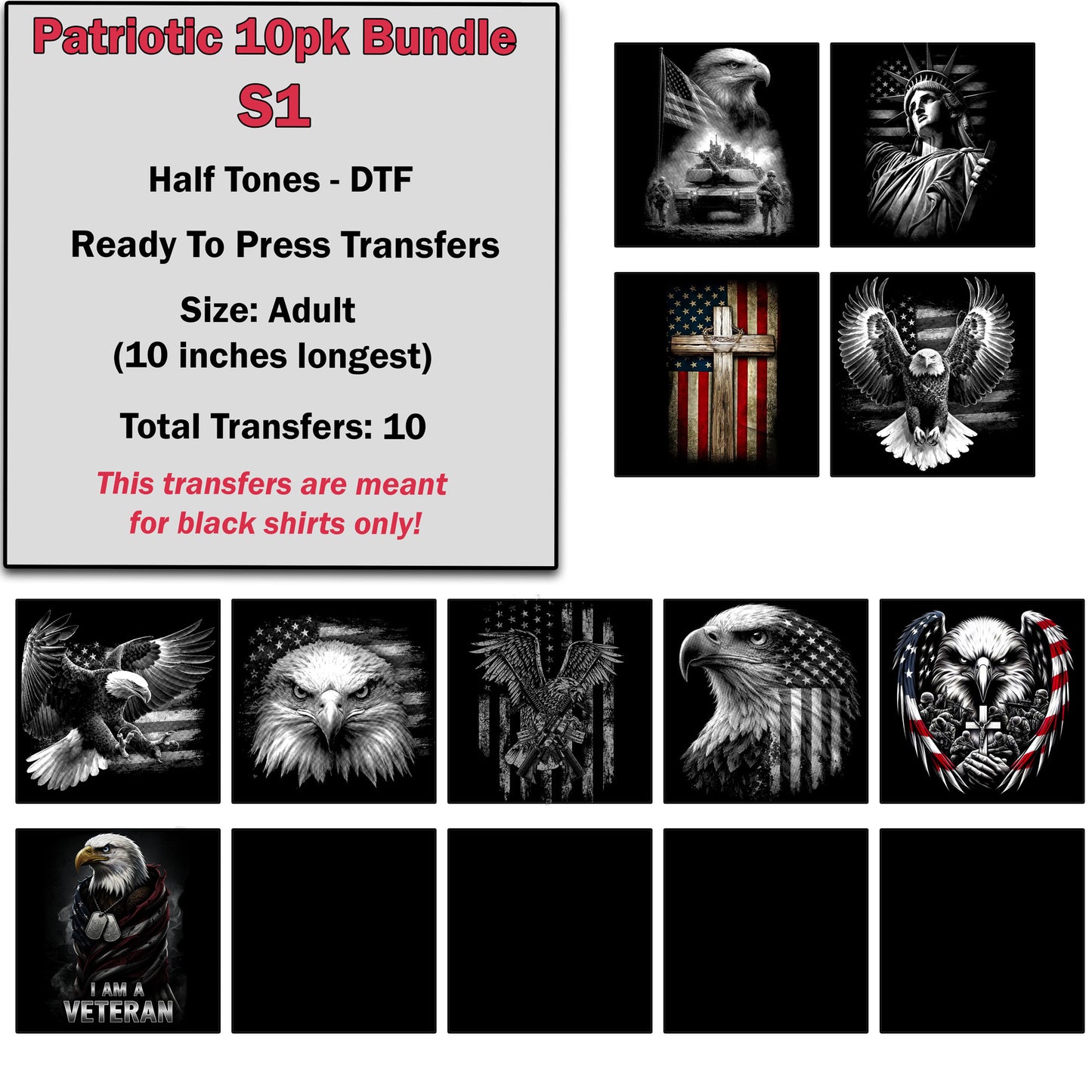 Exclusive Patriotic Bundle -10 Design Pack