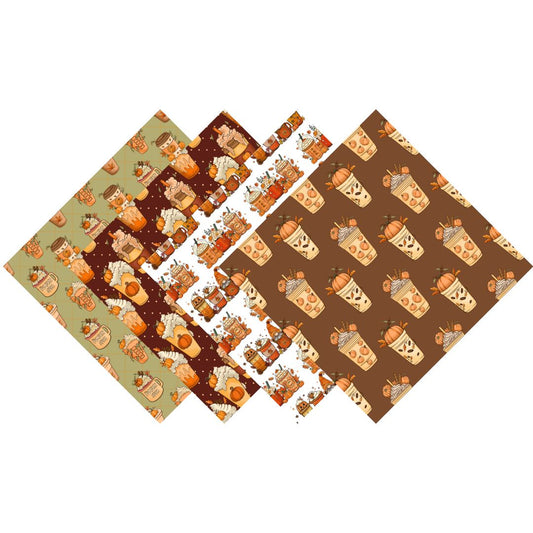 Fall Coffee Patterned Vinyl Pack