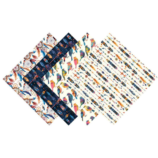 Boho Feathers Patterned Vinyl Pack