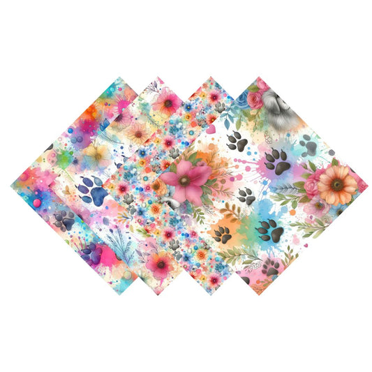 Splatter Dog Paws Patterned Vinyl Pack