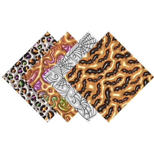 Faux Puffy Halloween Patterned Vinyl Pack