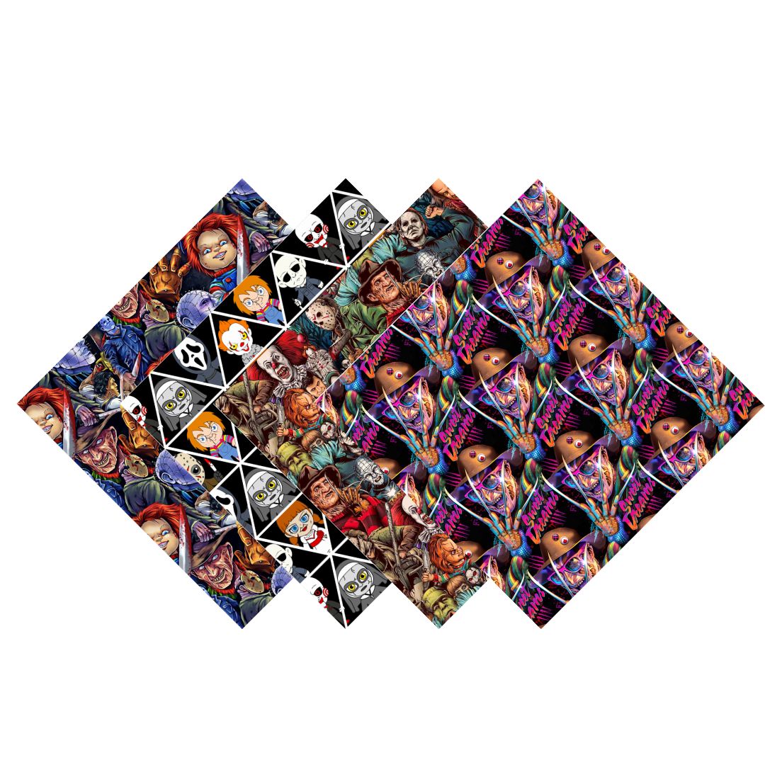 Halloween Horror Characters Patterned Vinyl Pack