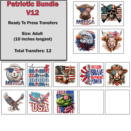 Patriotic Transfer Bundle 12