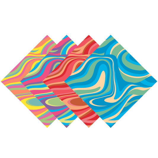 Retro Swirls Patterned Vinyl Pack