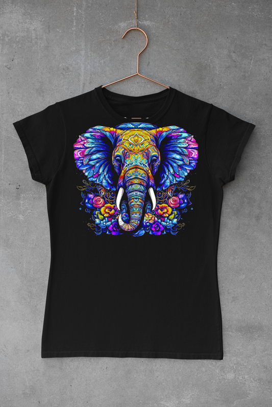 Colorful Elephant Half Tone