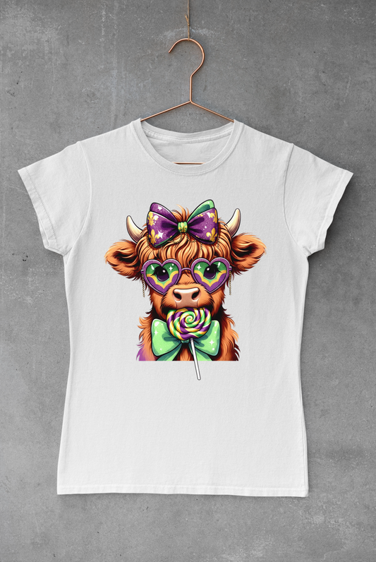 Mardi Gras Highland Cow