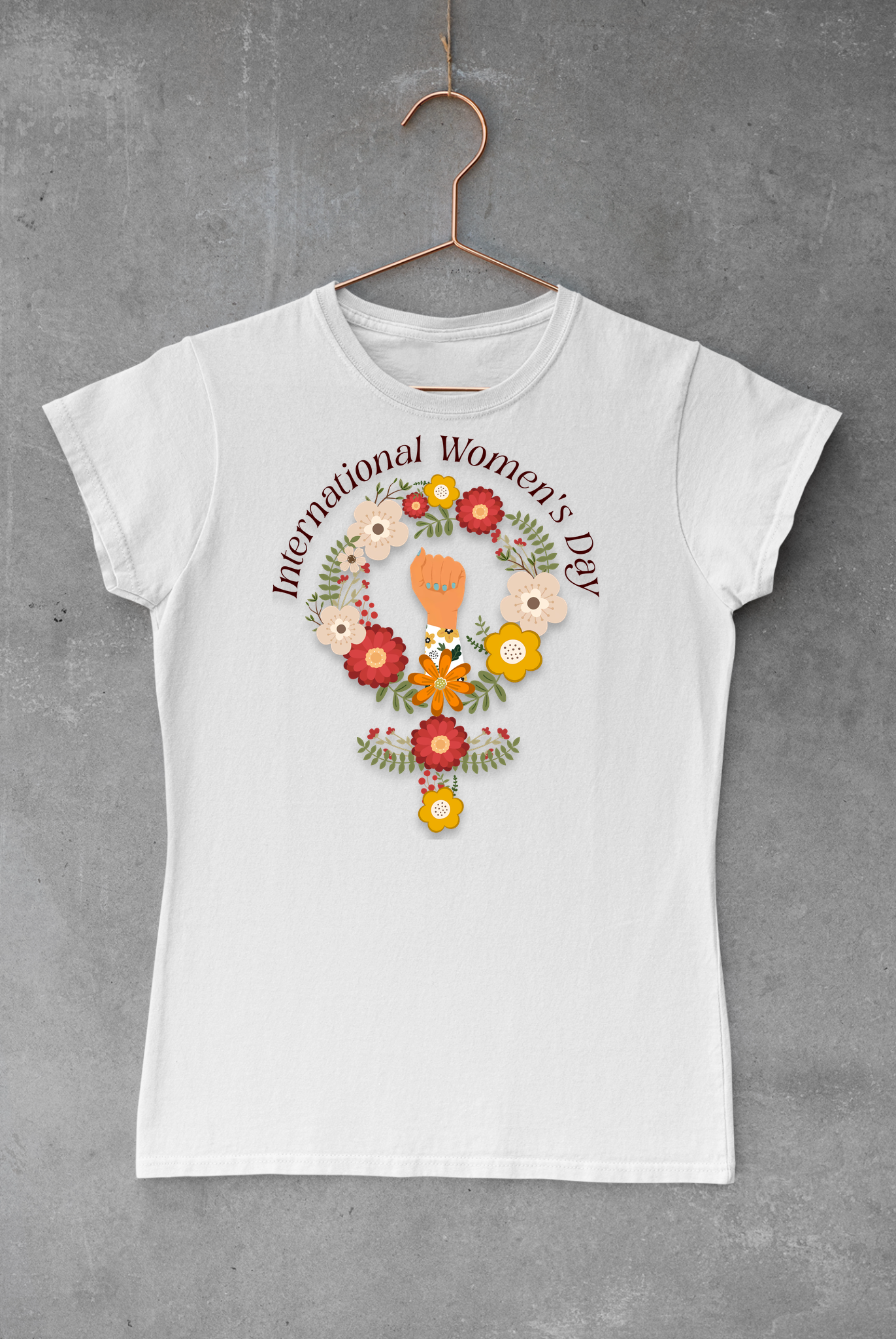 Women's Day Flowers & Fist