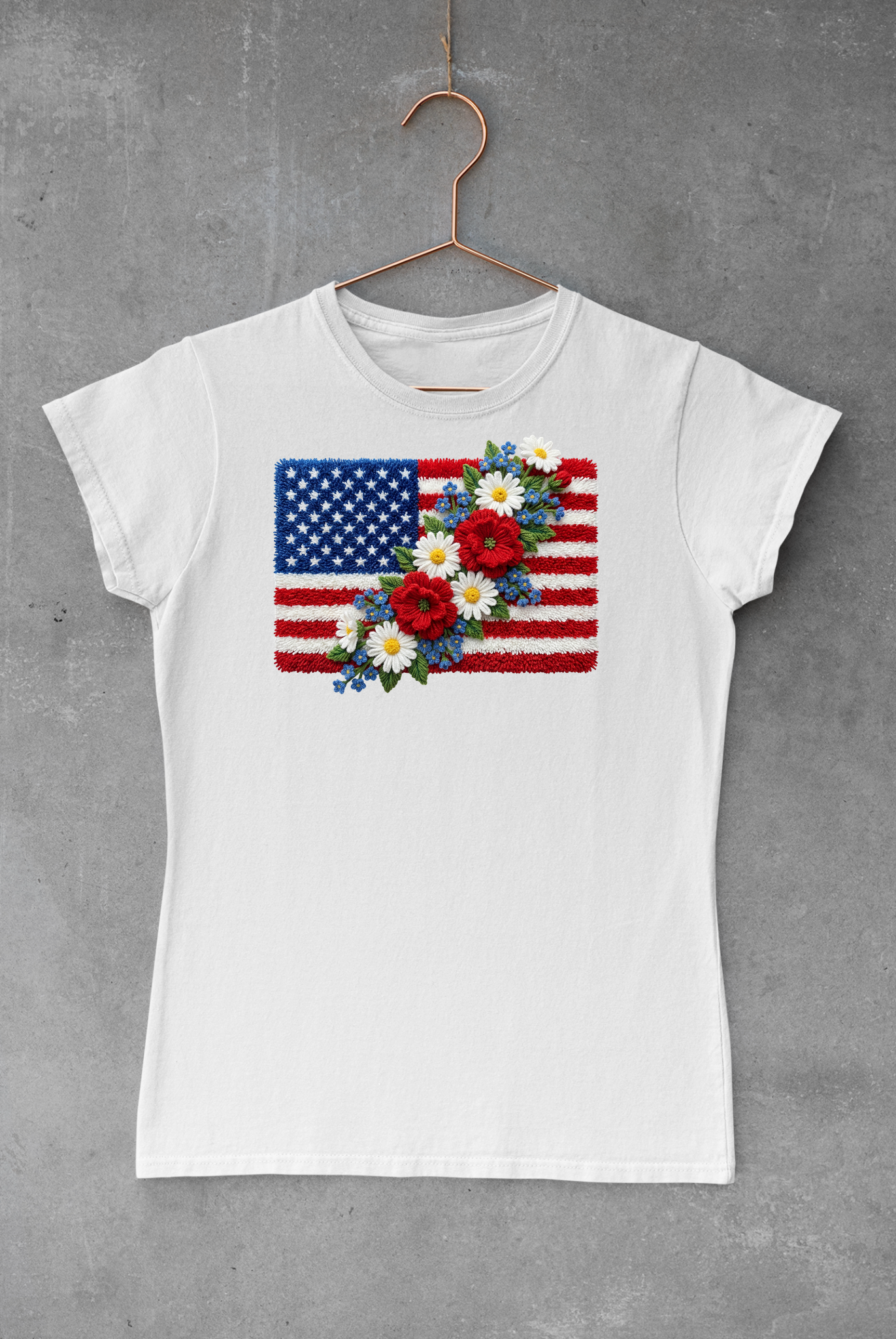 Floral American Flag