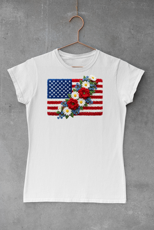 Floral American Flag