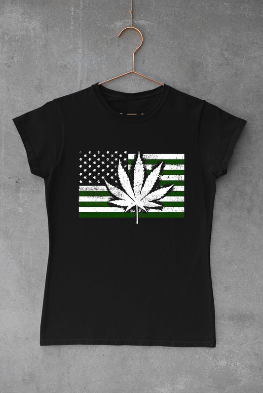 Weed American Flag Half Tone