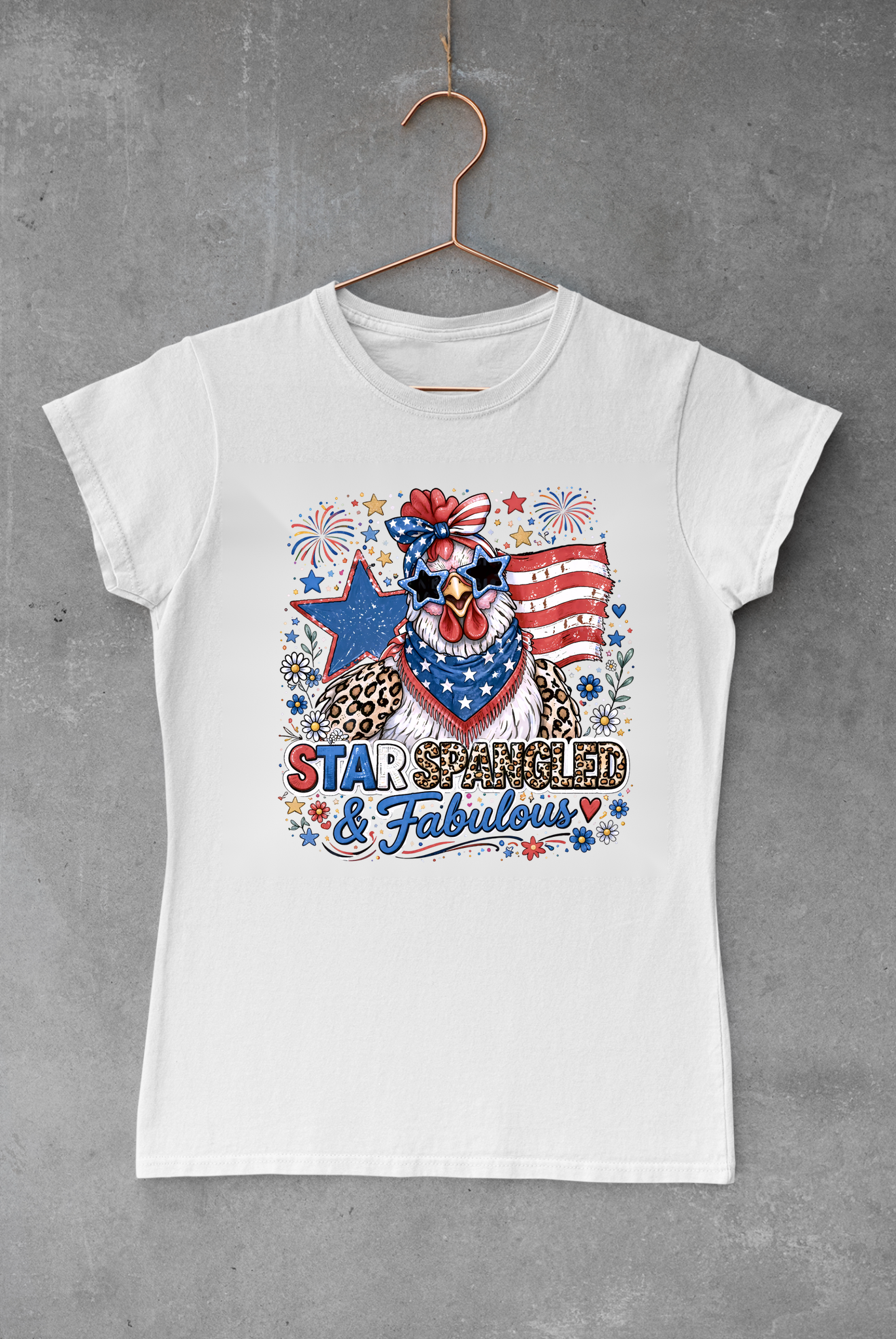 Retro Patriotic Chicken