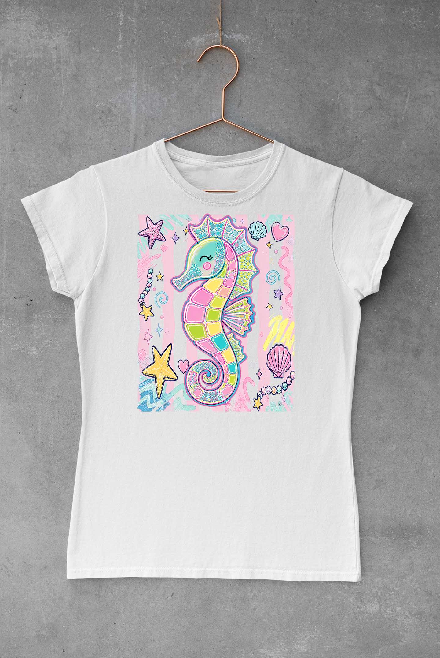 Seahorse Preppy Stripes