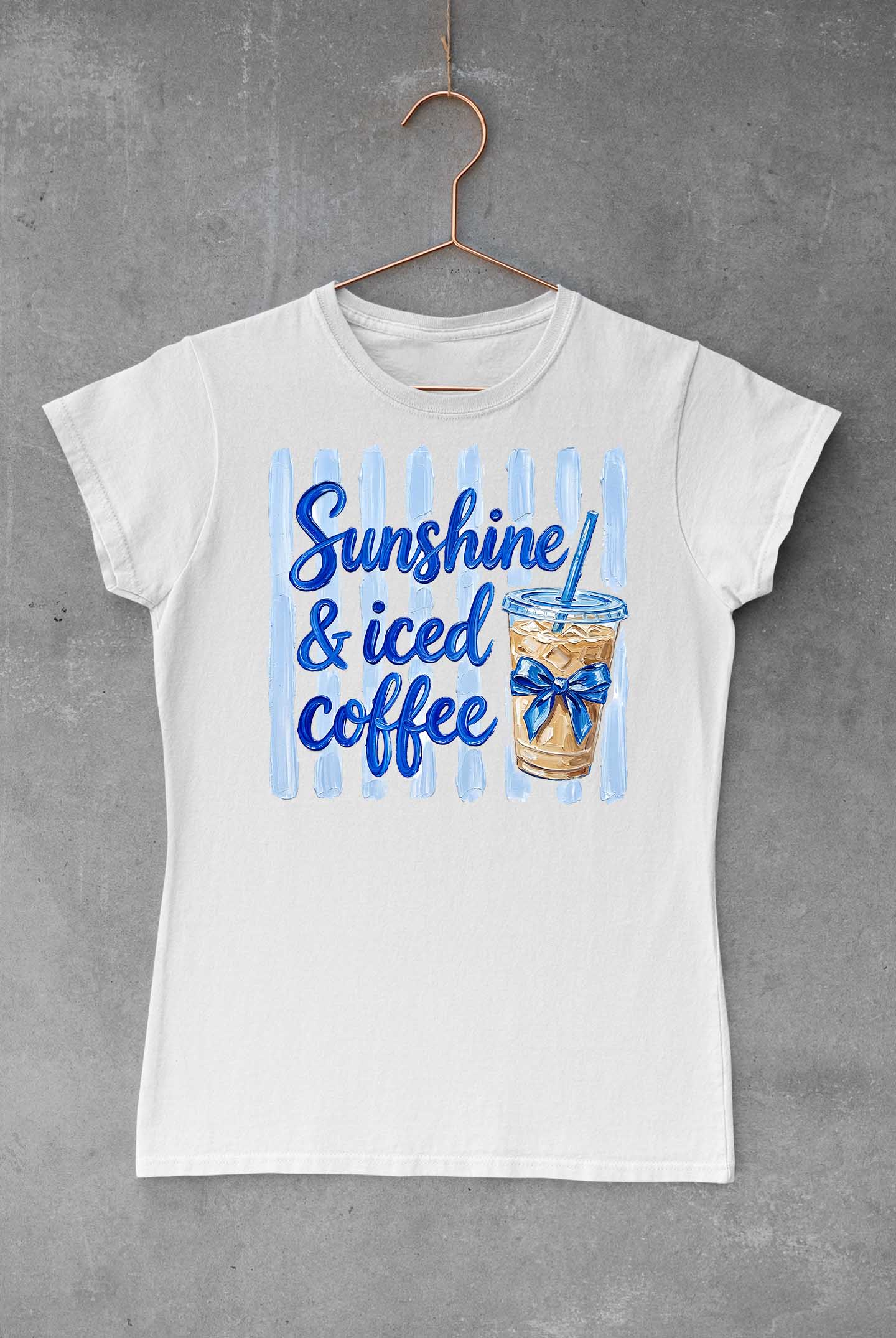 Sunshine & Ice Coffee Preppy Stripes