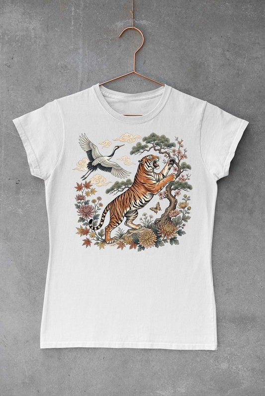 Tiger Crane Floral